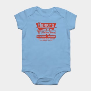 Vintage Diner Matchbook Henry's Coffee Shop Fillmore California Baby Bodysuit